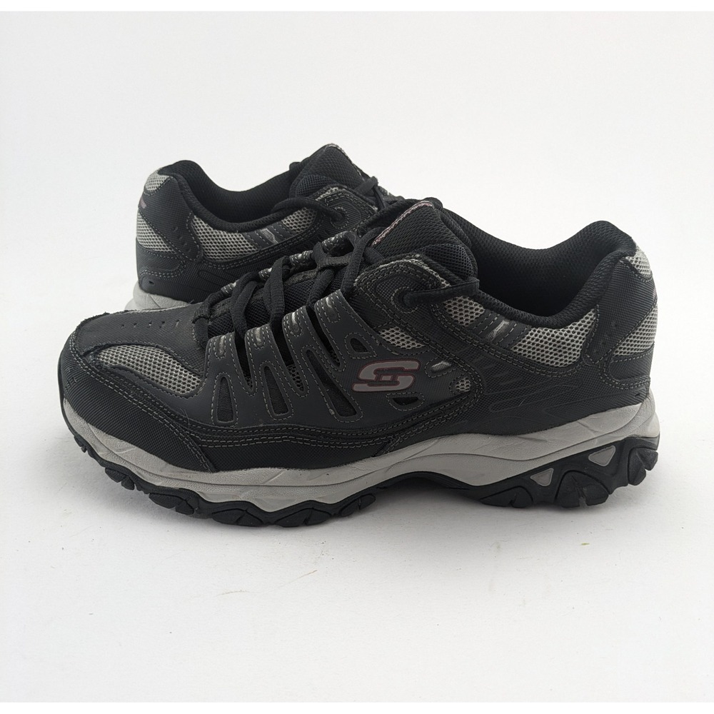 Mens Skechers After Burn Memory Fit Black Running Shoes 50125EWW Size 10.5